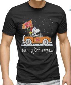 Official Snoopy And Woodstock Driving Car Auto Zone Christmas 2023 Shirt