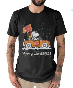 Official Snoopy And Woodstock Driving Car Auto Zone Christmas 2023 Shirt