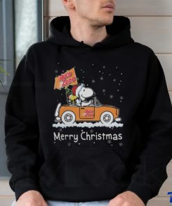 Official Snoopy And Woodstock Driving Car Auto Zone Christmas 2023 Shirt