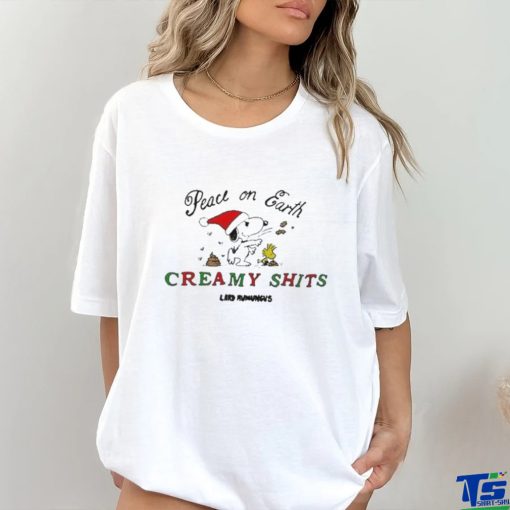 Official Snoopy Peace On Earth Creamy Shits T Shirt