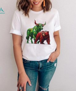 Official Stained Glass Bear And Bull T shirt