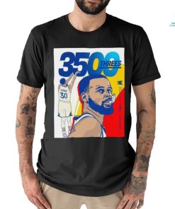 Official Stephen Curry Golden State Warriors NBA History To Reach 3500 Threes T Shirt