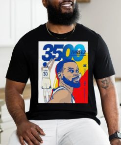 Official Stephen Curry Golden State Warriors NBA History To Reach 3500 Threes T Shirt