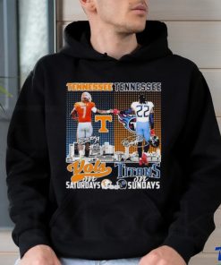 Official Tennessee Vols On Saturdays Tennessee Titans On Sundays Signatures Shirt