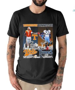 Official Tennessee Vols On Saturdays Tennessee Titans On Sundays Signatures Shirt