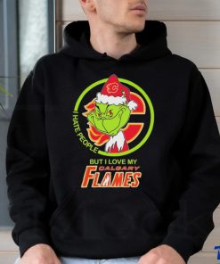 Official The Grinch I Hate People But I Love My Calgary Flames Shirt, hoodie, sweater, long sleeve and tank top Official The Grinch I Hate People But I Love My Calgary Flames Shirt