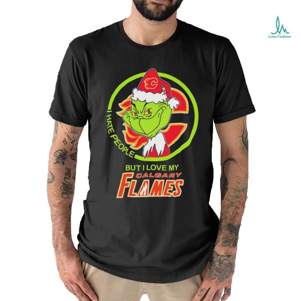 Official The Grinch I Hate People But I Love My Calgary Flames Shirt Official The Grinch I Hate People But I Love My Calgary Flames Shirt