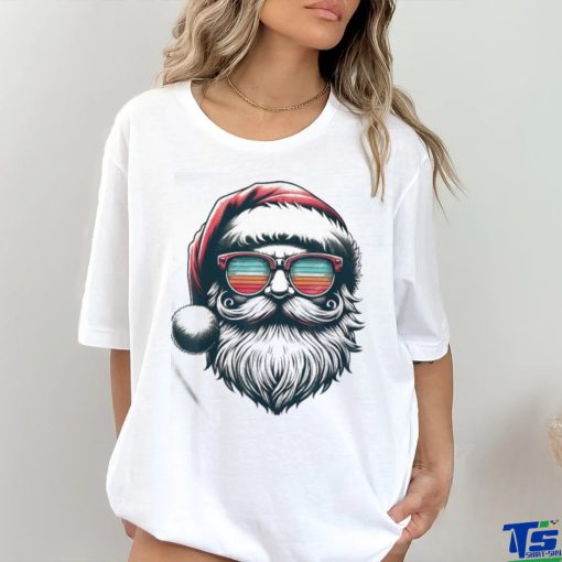 Official The Santa Face Retro Sunglasses Christmas Xmas Men Women Kids Shirt
