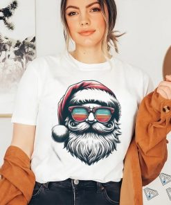 Official The Santa Face Retro Sunglasses Christmas Xmas Men Women Kids Shirt