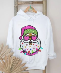 Official The Santa With Sunglasses Christmas Pink Women Girls Kids T Shirt