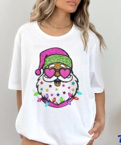 Official The Santa With Sunglasses Christmas Pink Women Girls Kids T Shirt