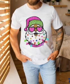 Official The Santa With Sunglasses Christmas Pink Women Girls Kids T Shirt