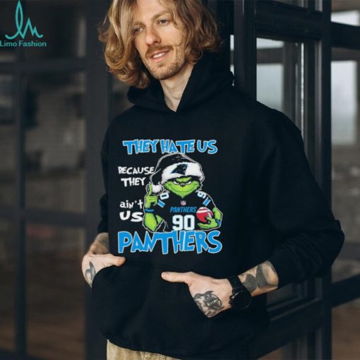Official They Hate US Carolina Panthers Football Santa Grinch Christmas shirt