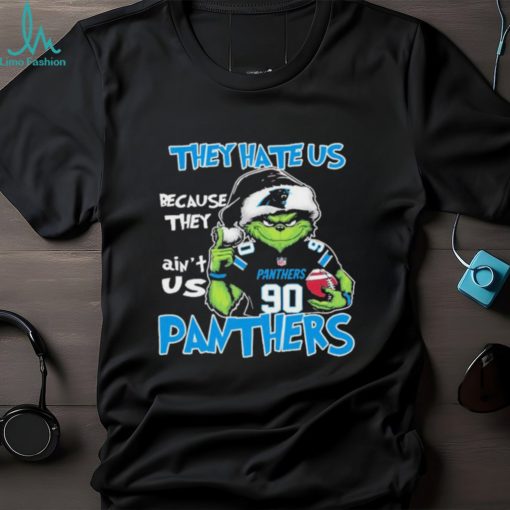 Official They Hate US Carolina Panthers Football Santa Grinch Christmas shirt