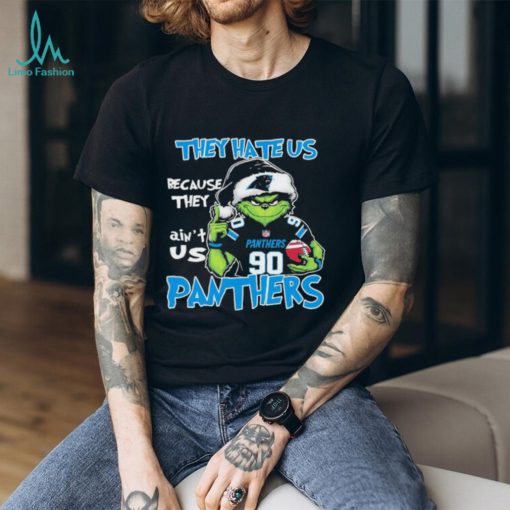 Official They Hate US Carolina Panthers Football Santa Grinch Christmas shirt