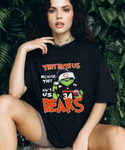 Official They Hate US Chicago Bears Football Santa Grinch Christmas shirt