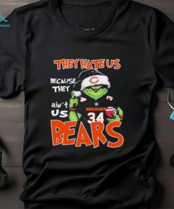 Official They Hate US Chicago Bears Football Santa Grinch Christmas shirt