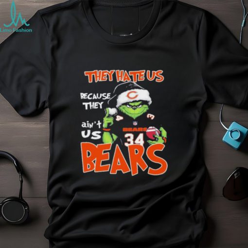 Official They Hate US Chicago Bears Football Santa Grinch Christmas shirt