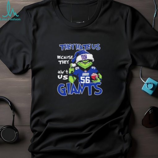 Official They Hate US New York Giants Football Santa Grinch Christmas shirt