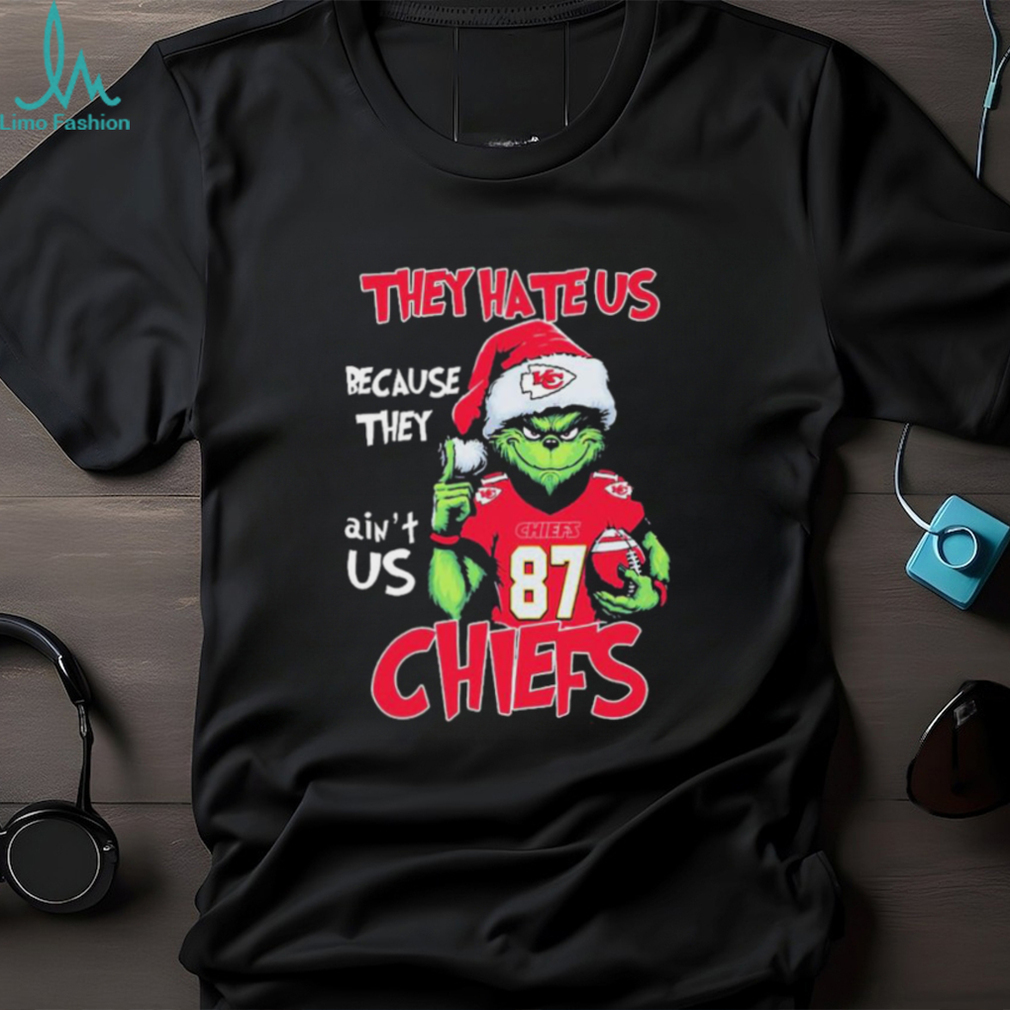 Official Travis Kelce Grinch They Hate Us Because Ain’t Us Kansas City Chiefs Christmas Shirt Official Travis Kelce Grinch They Hate Us Because Ain’t Us Kansas City Chiefs Christmas Shirt