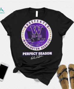 Official Undefeated 2023 Washington Huskies Perfect Season Signatures Shirt