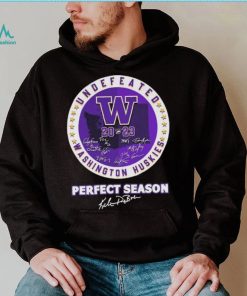 Official Undefeated 2023 Washington Huskies Perfect Season Signatures Shirt