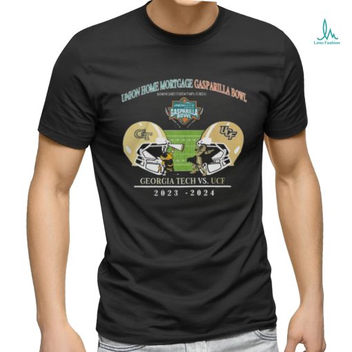 Official Union Home Mortgage Gasparilla Bowl Season 2023 2024 Georgia Tech Vs UCF College Football Bowl NCAA Head To Head Helmet Shirt