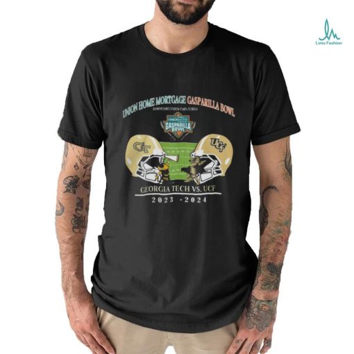 Official Union Home Mortgage Gasparilla Bowl Season 2023 2024 Georgia Tech Vs UCF College Football Bowl NCAA Head To Head Helmet Shirt