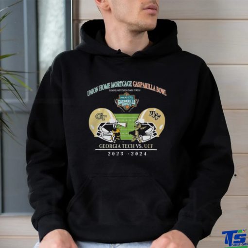 Official Union Home Mortgage Gasparilla Bowl Season 2023 2024 Georgia Tech Vs UCF College Football Bowl NCAA Head To Head Helmet Shirt