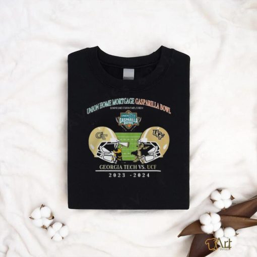 Official Union Home Mortgage Gasparilla Bowl Season 2023 2024 Georgia Tech Vs UCF College Football Bowl NCAA Head To Head Helmet Shirt