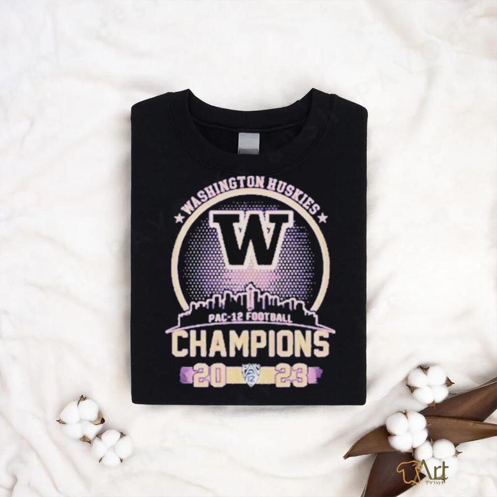 Official Washington Huskies Skyline PAC 12 Football Champions 2023 T Shirt Official Washington Huskies Skyline PAC 12 Football Champions 2023 T Shirt