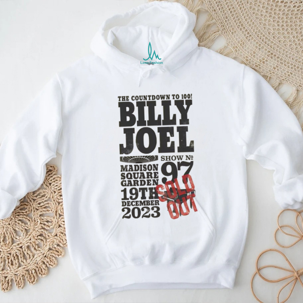 Official billy Joel The Countdown To 100 Madison Square Garden 19th December 2023 T Shirt Official billy Joel The Countdown To 100 Madison Square Garden 19th December 2023 T Shirt