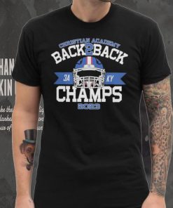 Official christian academy back 2 back 2023 football champioship red shirt