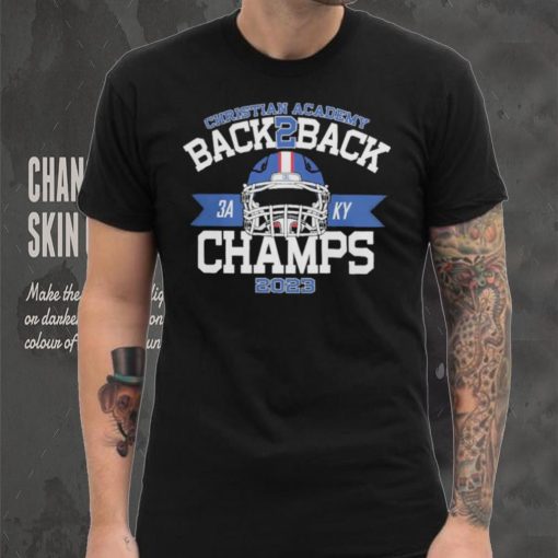 Official christian academy back 2 back 2023 football champioship red shirt