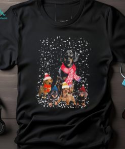 Official dachshund Baby Walk Through The Christmas Snow T Shirt