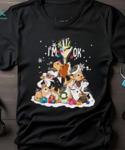 Official full Of Guinea Pigs I’m Ok Merry Christmas Tree T Shirt