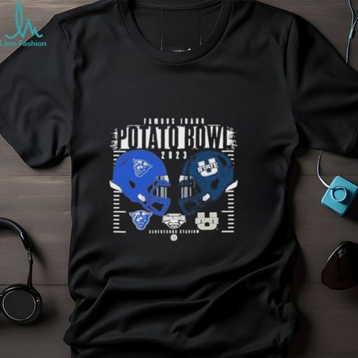 Official georgia State Panthers vs Utah State Aggies Helmet Famous Idaho Potato Bowl 2023 Albertsons Stadium Logo T Shirt