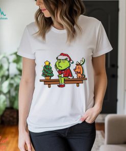 Official grinch Hat Santa And Dog Pine Tree Merry Christmas Shirt
