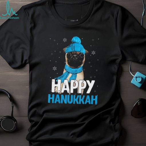 Official happy Hanukkah Pug Chanukah Jewish Christmas T Shirt