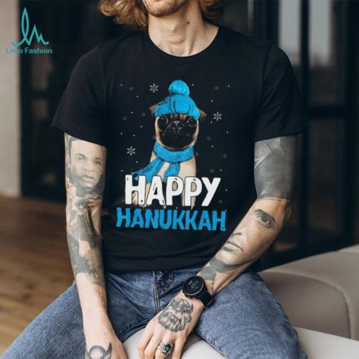 Official happy Hanukkah Pug Chanukah Jewish Christmas T Shirt