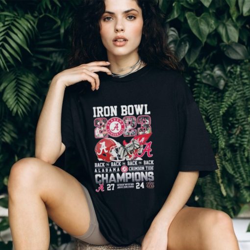 Official iron Bowl 2023 Back To Back To Back To Back Alabama Crimson Tide 27 – 24 Auburn Tigers Nov 25, 2023 Jordan Hare Stadium T Shirt