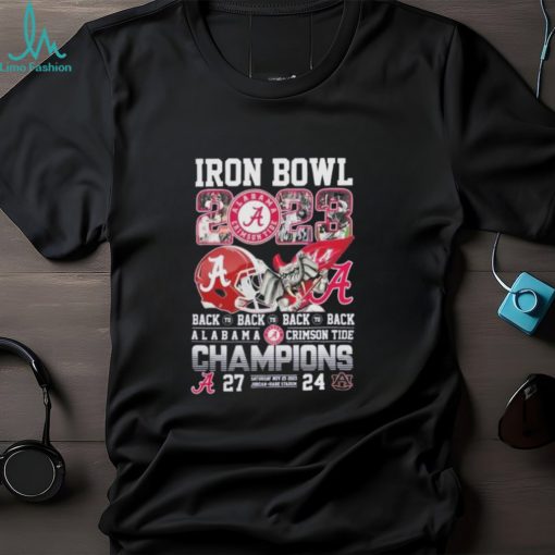 Official iron Bowl 2023 Back To Back To Back To Back Alabama Crimson Tide 27 – 24 Auburn Tigers Nov 25, 2023 Jordan Hare Stadium T Shirt