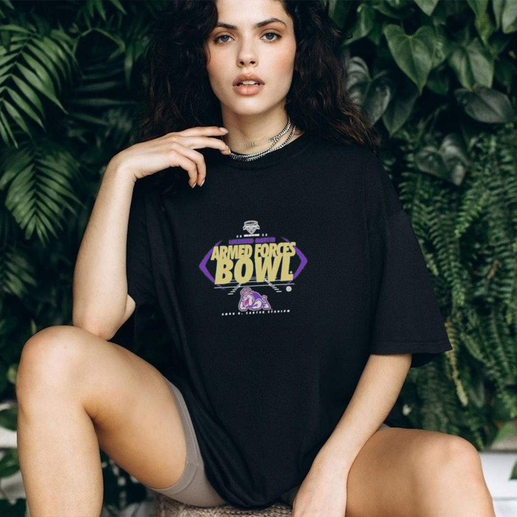 Official james Madison Dukes Lockheed Martin Armed Forces Bowl Amon G Carter Stadium 2023 Logo T Shirt Official james Madison Dukes Lockheed Martin Armed Forces Bowl Amon G Carter Stadium 2023 Logo T Shirt
