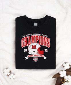 Official miami University Redhawks 2023 Mac Football Conference Champions T Shirt