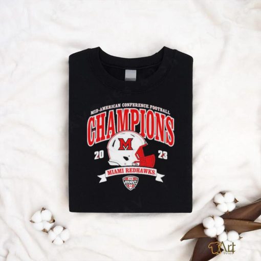 Official miami University Redhawks 2023 Mac Football Conference Champions T Shirt