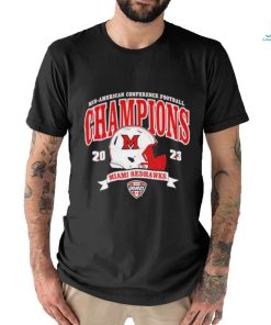 Official miami University Redhawks 2023 Mac Football Conference Champions T Shirt