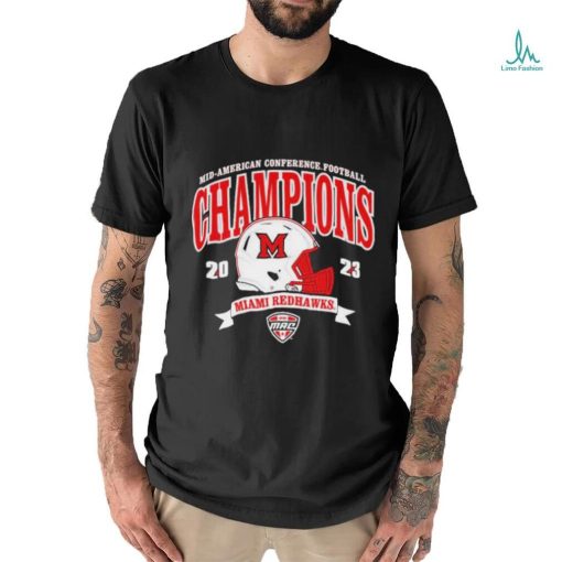 Official miami University Redhawks 2023 Mac Football Conference Champions T Shirt