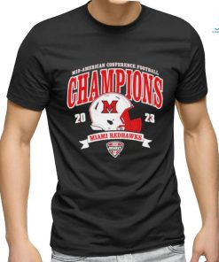 Official miami University Redhawks 2023 Mac Football Conference Champions T Shirt