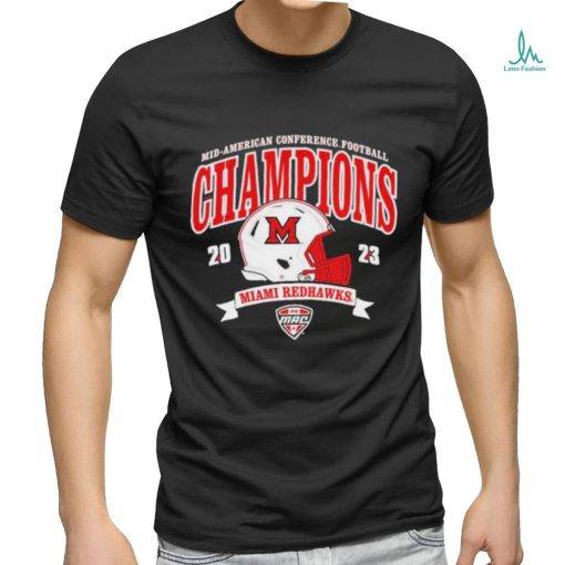 Official miami University Redhawks 2023 Mac Football Conference Champions T Shirt