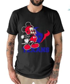 Official mickey Mouse cartoon NFL Houston Texans football player helmet logo shirt